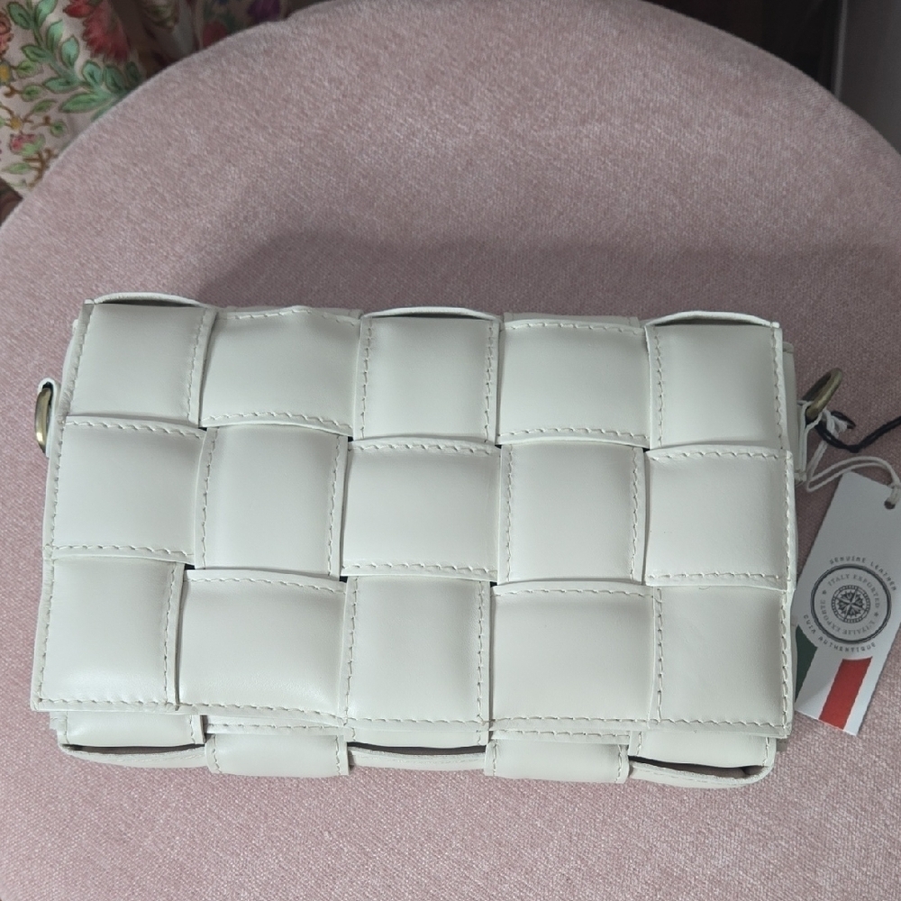 New Viola Castellani Leather Bag Made In Italy